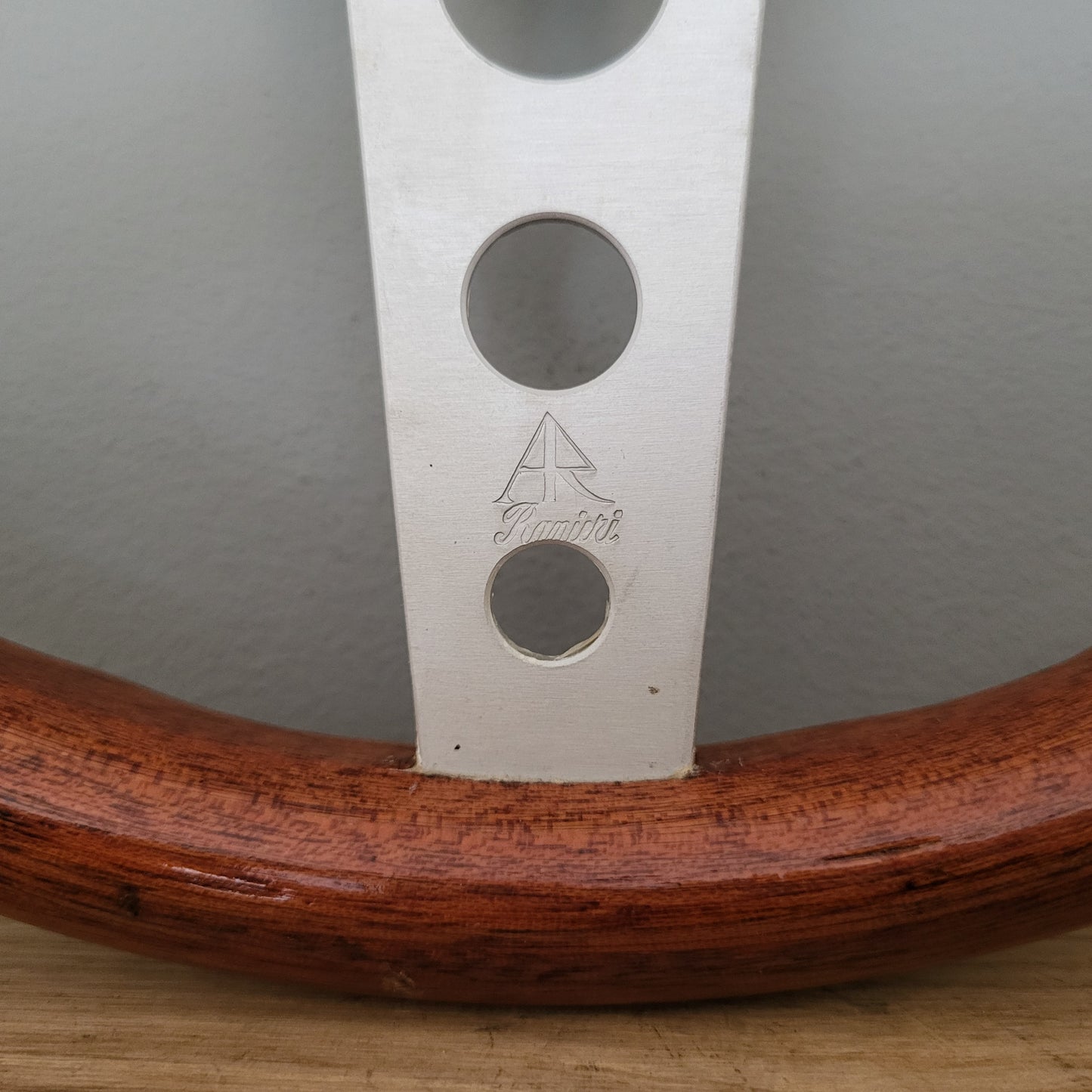 Ranieri wooden steering wheel 1970s classic