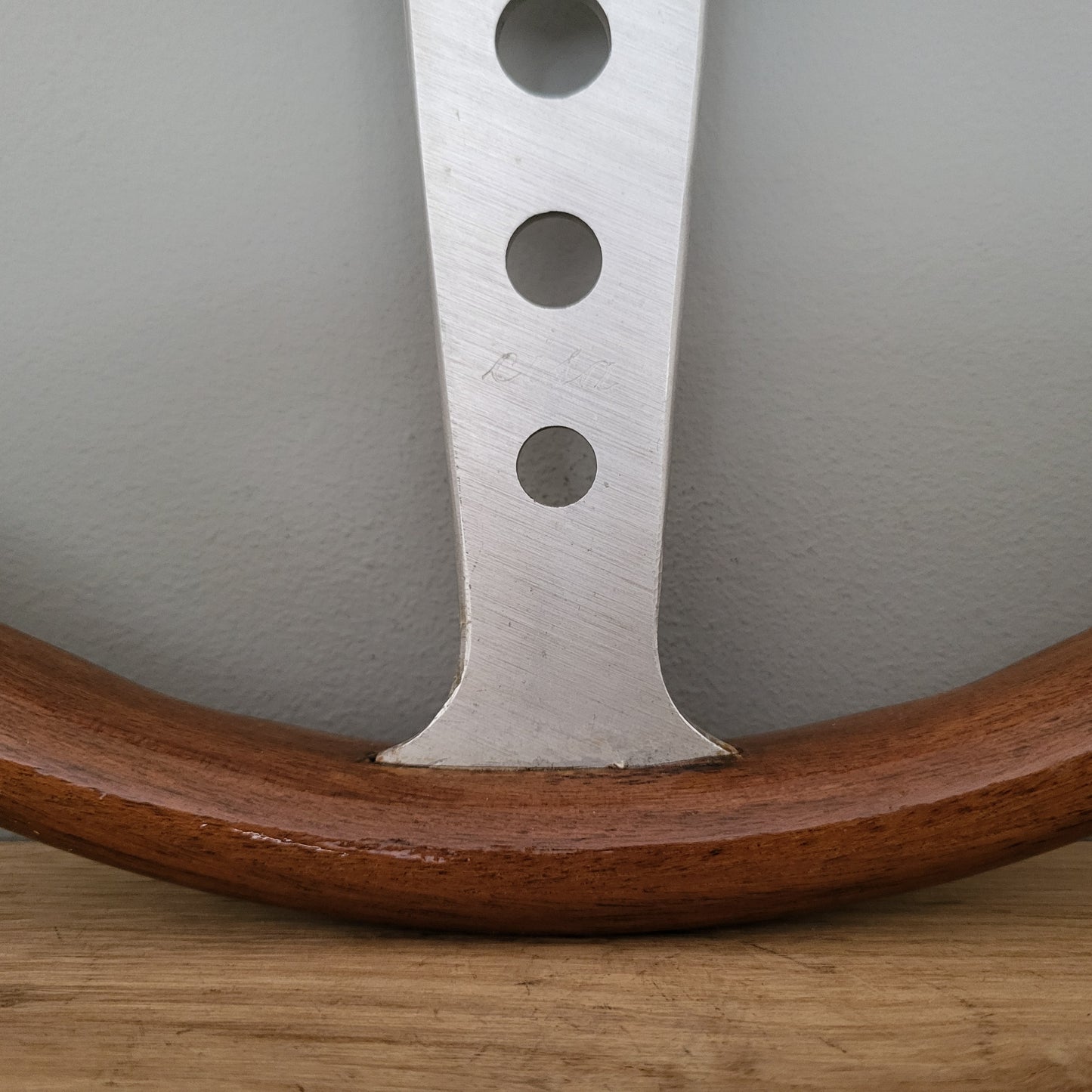 Cisa wooden steering wheel classic 1970s