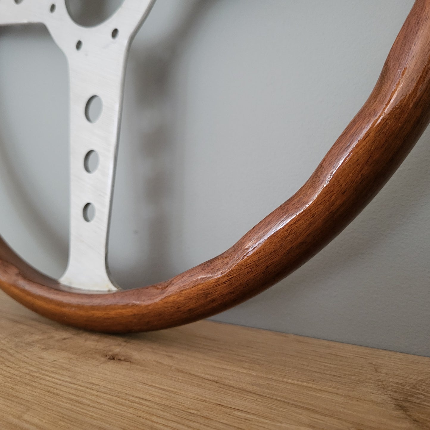 Cisa wooden steering wheel classic 1970s