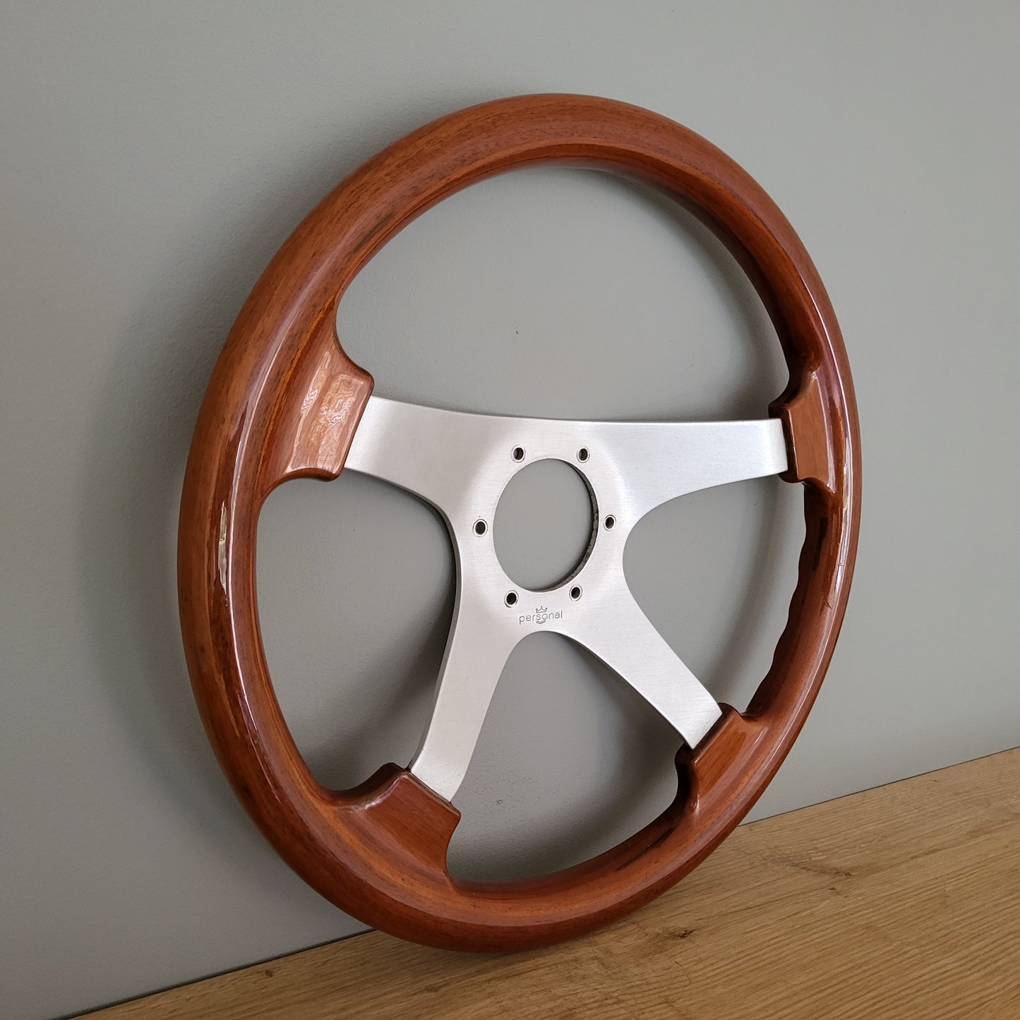 Personal Nardi four spoke wooden steering wheel (1977)