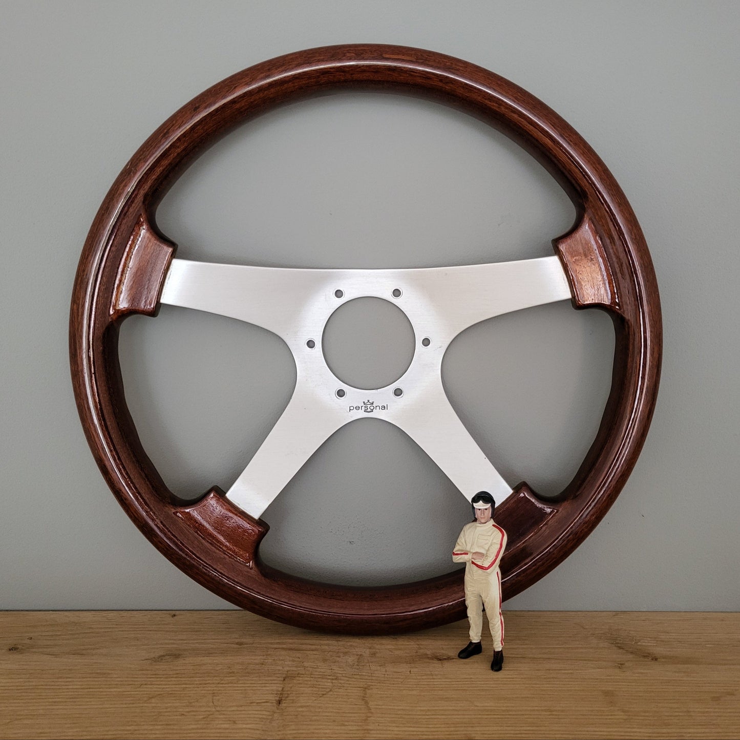 Personal Nardi four spoke wooden steering wheel (1981)