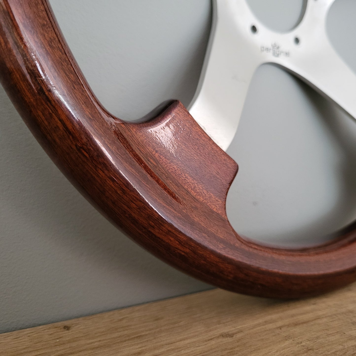 Personal Nardi four spoke wooden steering wheel (1981)