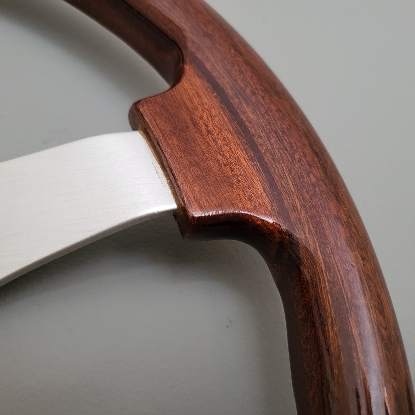 Personal Nardi four spoke wooden steering wheel (1981)