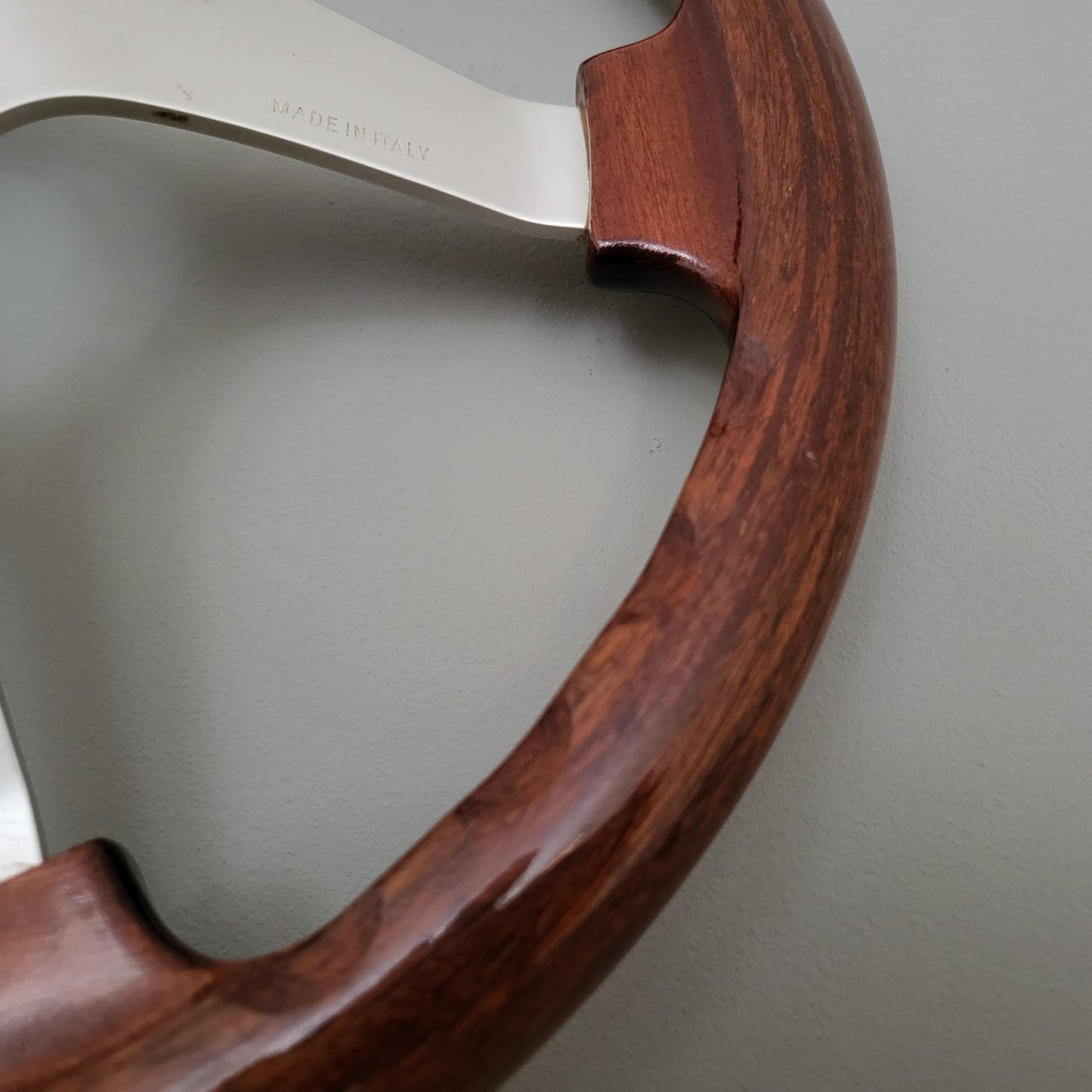 Personal Nardi four spoke wooden steering wheel (1981)