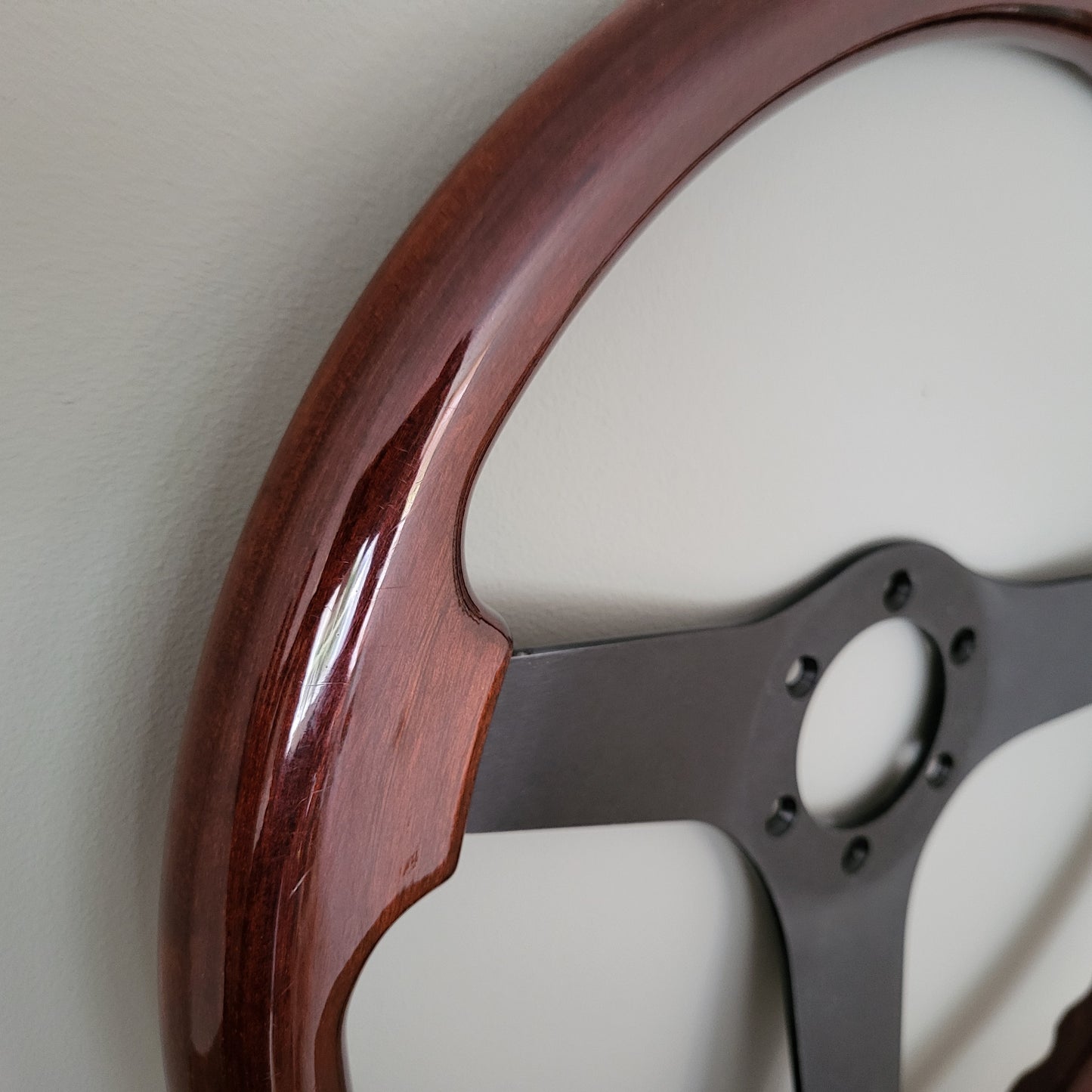 Classic wooden steering wheel Made in Italy (1990s)