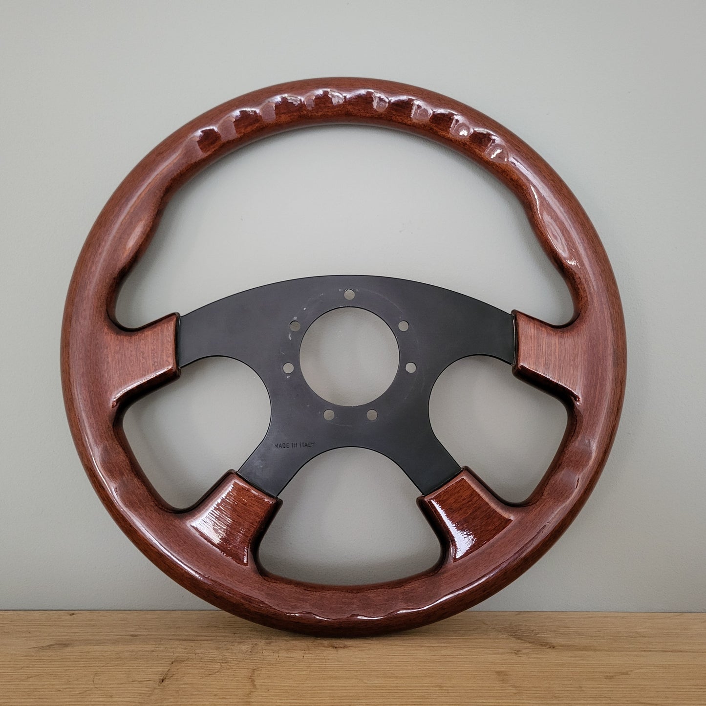 O.B.A. wooden steering wheel (1989) -NOS-