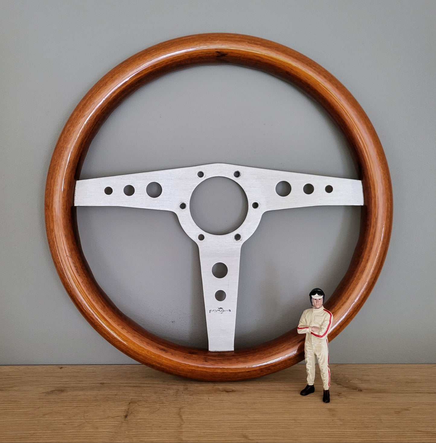 Personal Nardi classic three spoke wooden steering wheel (1974)