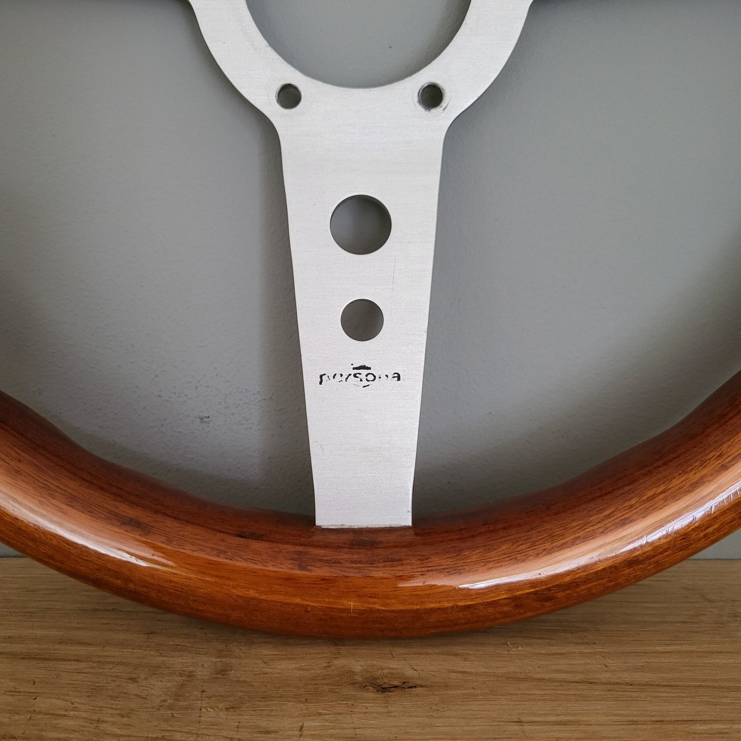 Personal Nardi classic three spoke wooden steering wheel (1974)