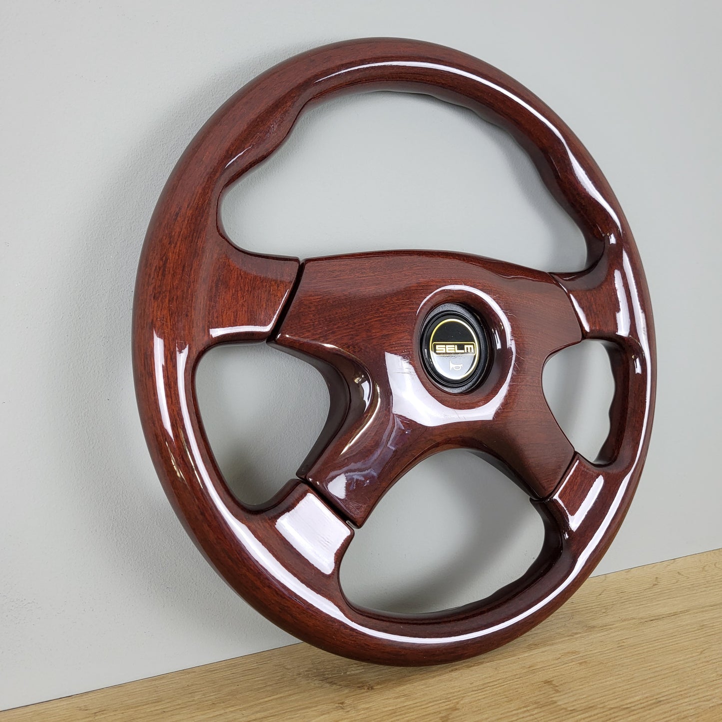 Selm wooden steering wheel (1998) including horn push