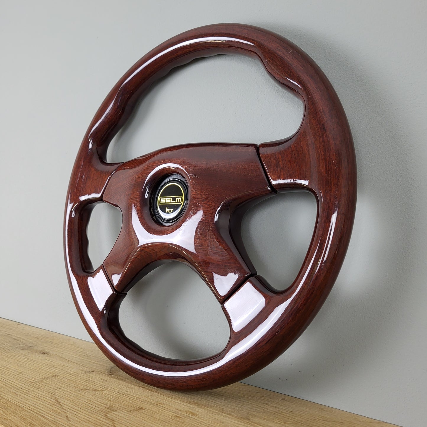 Selm wooden steering wheel (1998) including horn push