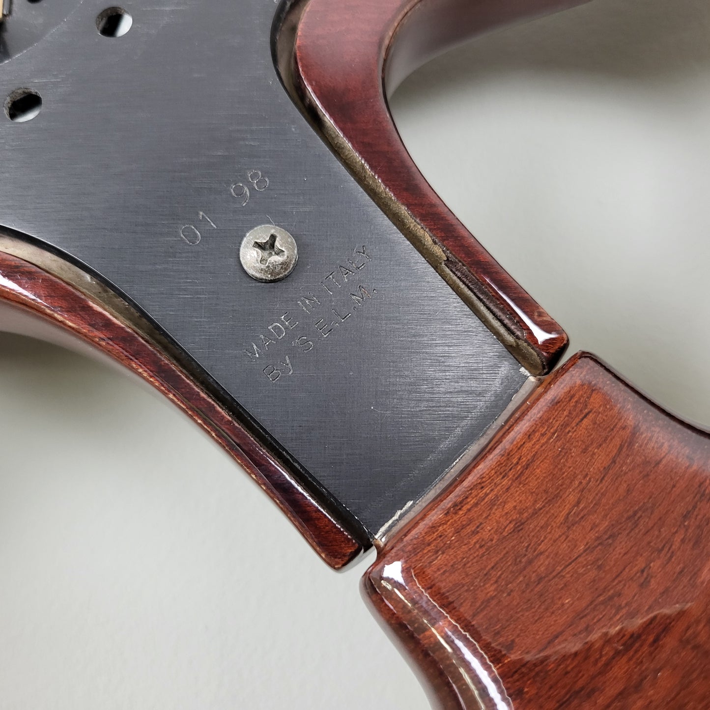 Selm wooden steering wheel (1998) including horn push