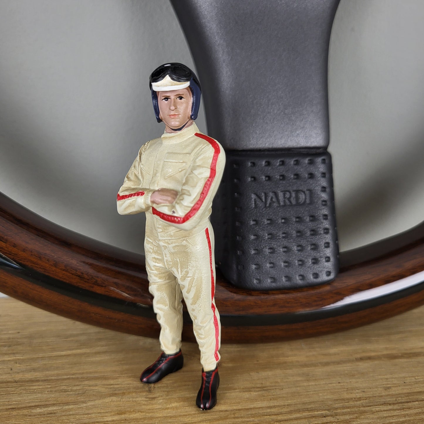 Nardi Gara 3/3 W mahogany wood steering wheel (1990s) -NOS-