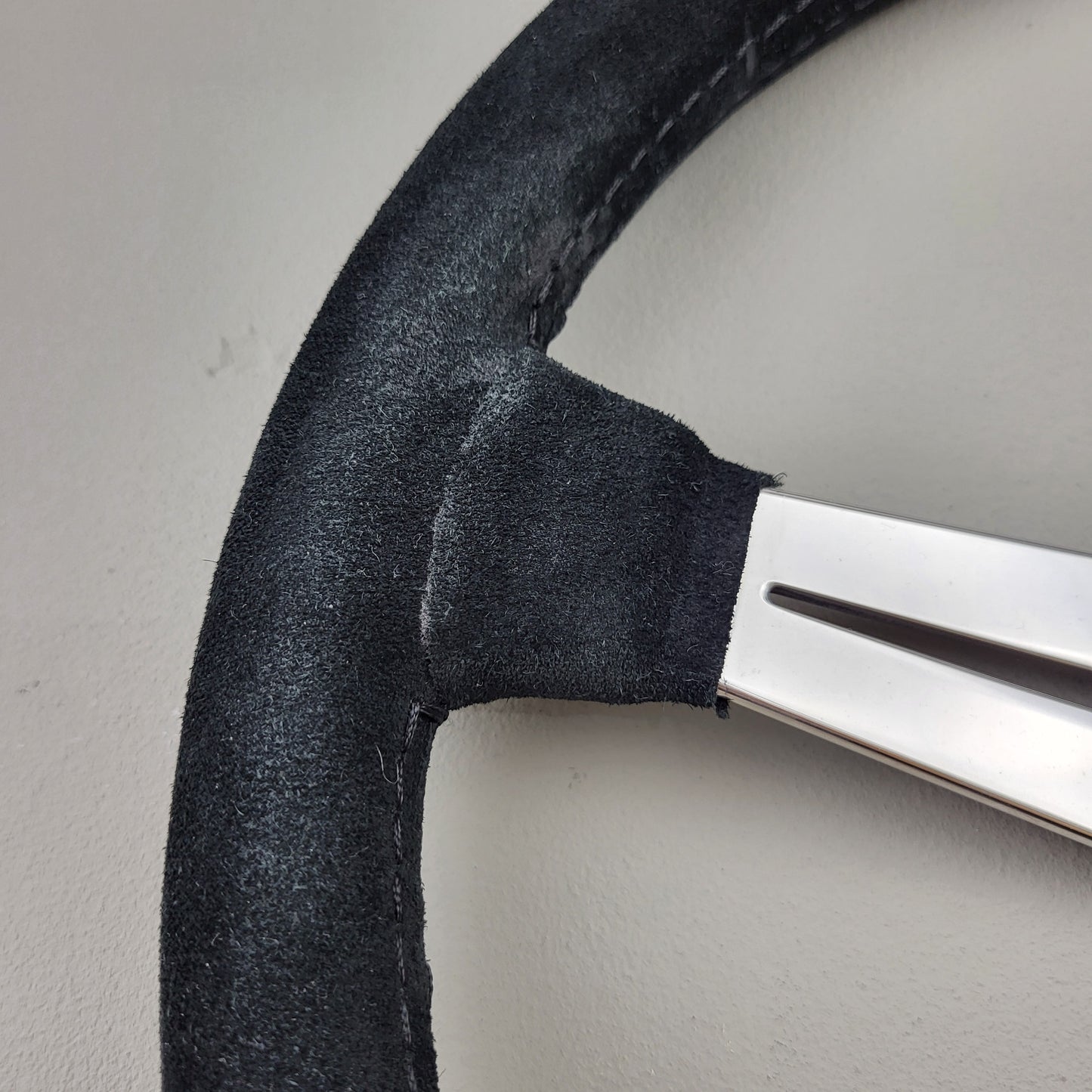 Black leather suede steering wheel racing / rallye / JDM (2020)