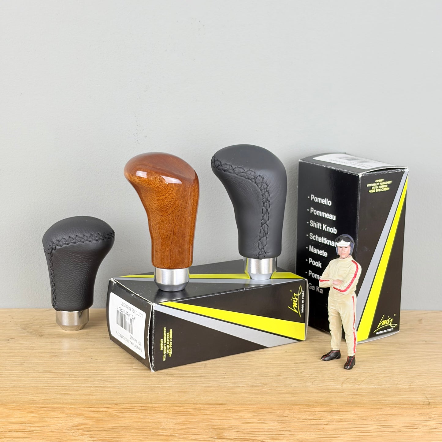 Luisi Anatomico shift knob black leather (NEW)