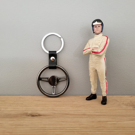Carrera steering wheel keychain