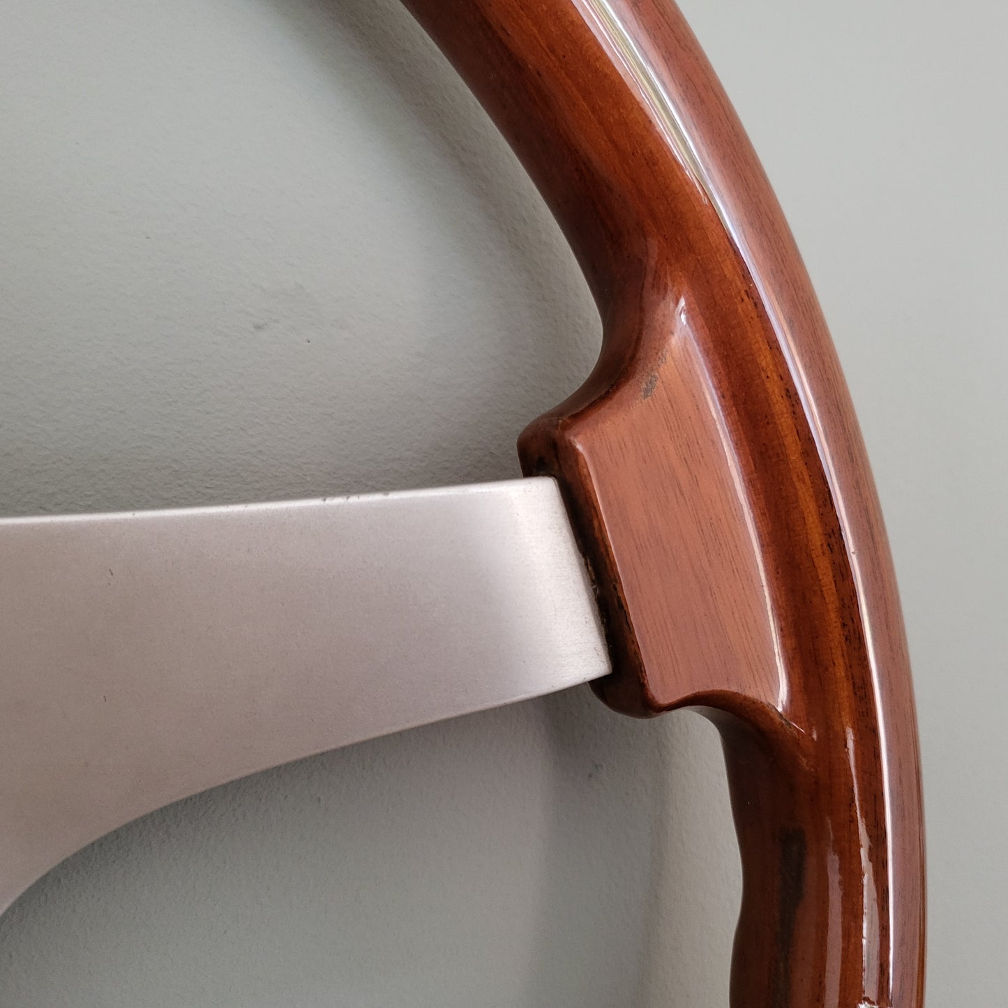 Personal Nardi four spoke wooden steering wheel (1977)