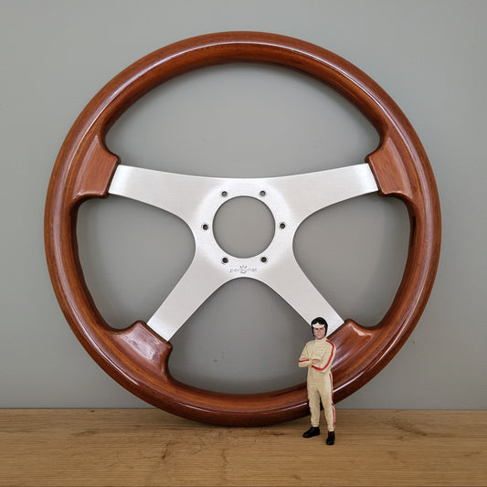 Personal Nardi four spoke wooden steering wheel (1977)