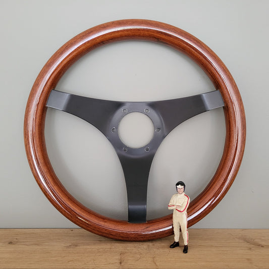 Personal classic three spoke wooden steering wheel (1982)