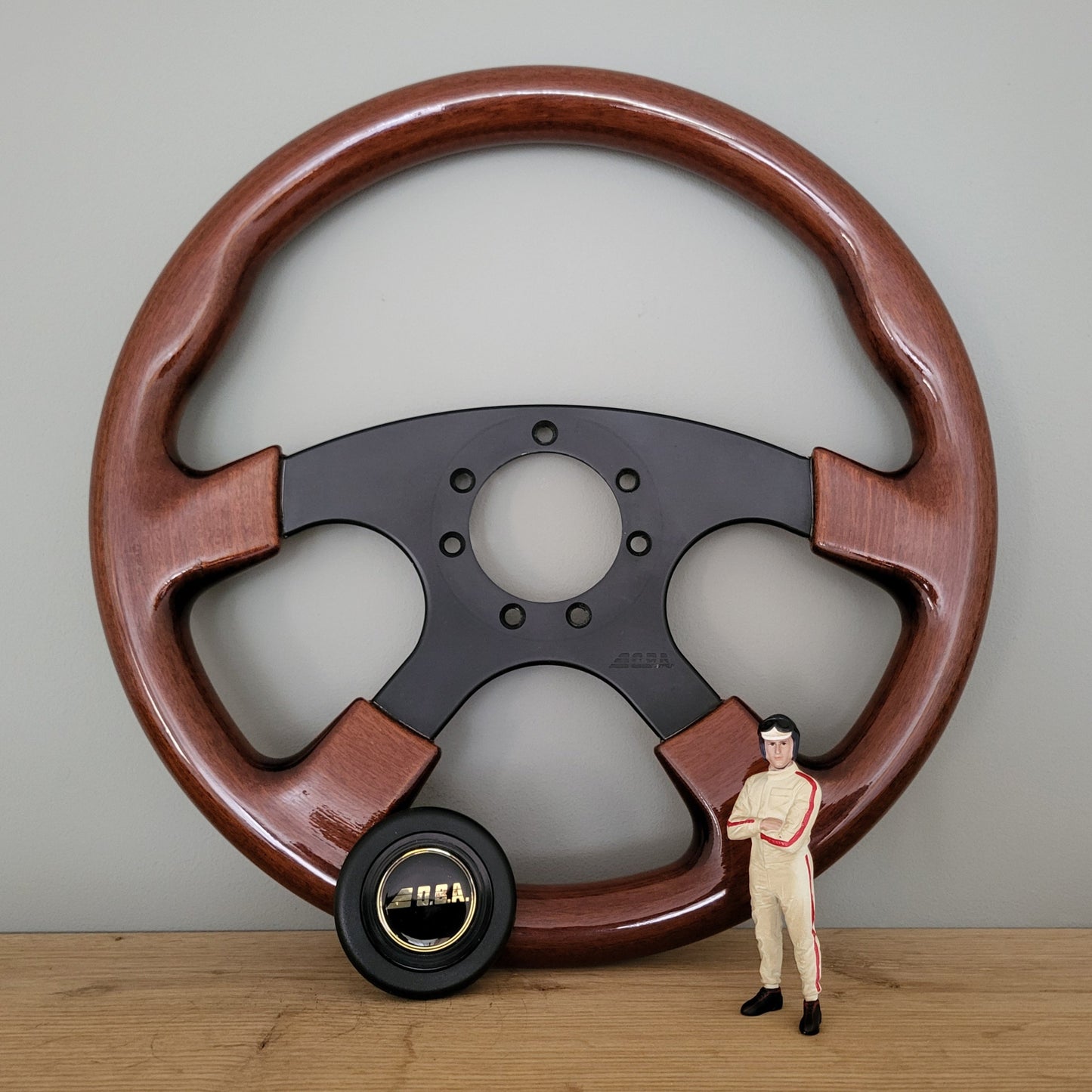 O.B.A. wooden steering wheel (1989) -NOS-