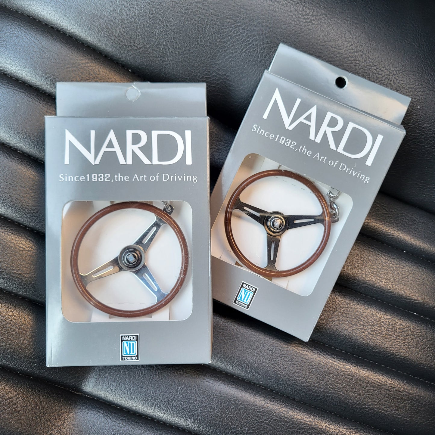 Nardi Torino steering wheel keychain - Chrome spoke