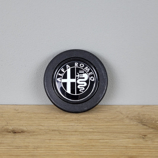 Alfa Romeo horn push button - black & white logo