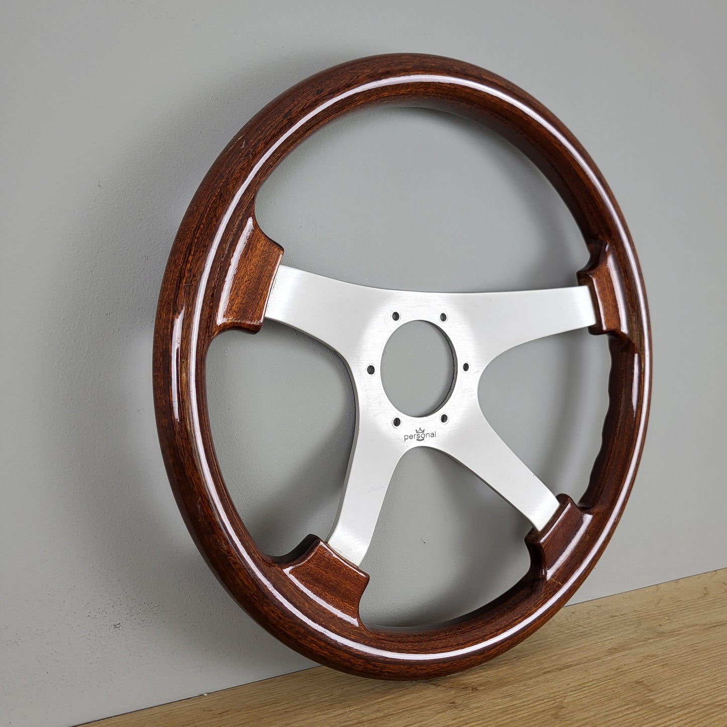 Personal Manta 4 four spoke wooden steering wheel (1981)