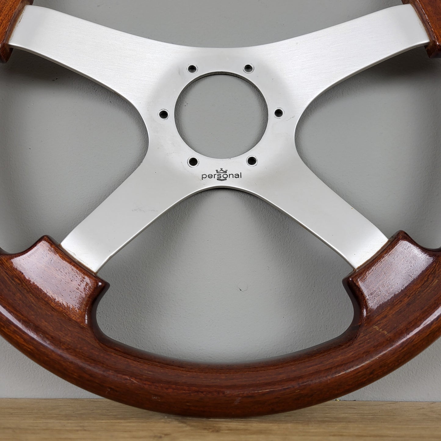 Personal Manta 4 four spoke wooden steering wheel (1981)