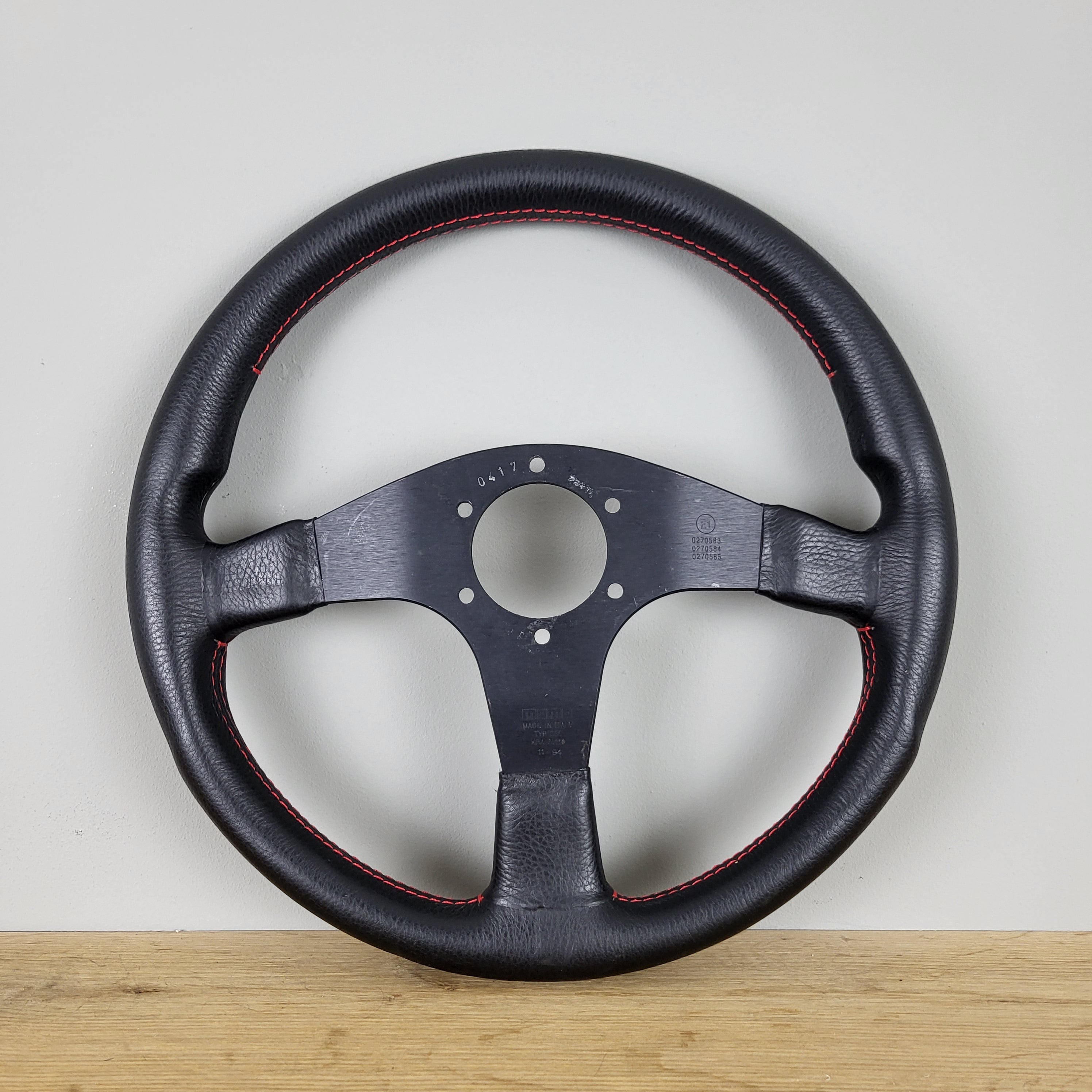MOMO CORSE 3スポーク ステアリング D35 Momo Corse Racing Steering Wheel 1995 Leather 3 Spoke Rare Type