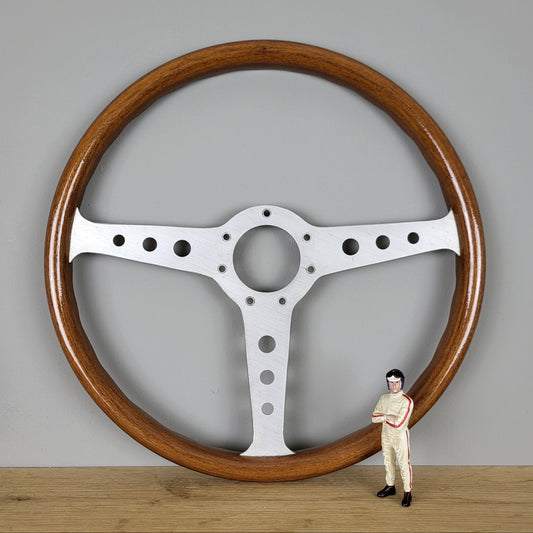 Cisa wooden steering wheel classic 1970s