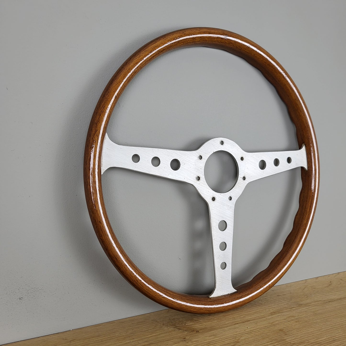 Cisa wooden steering wheel classic 1970s