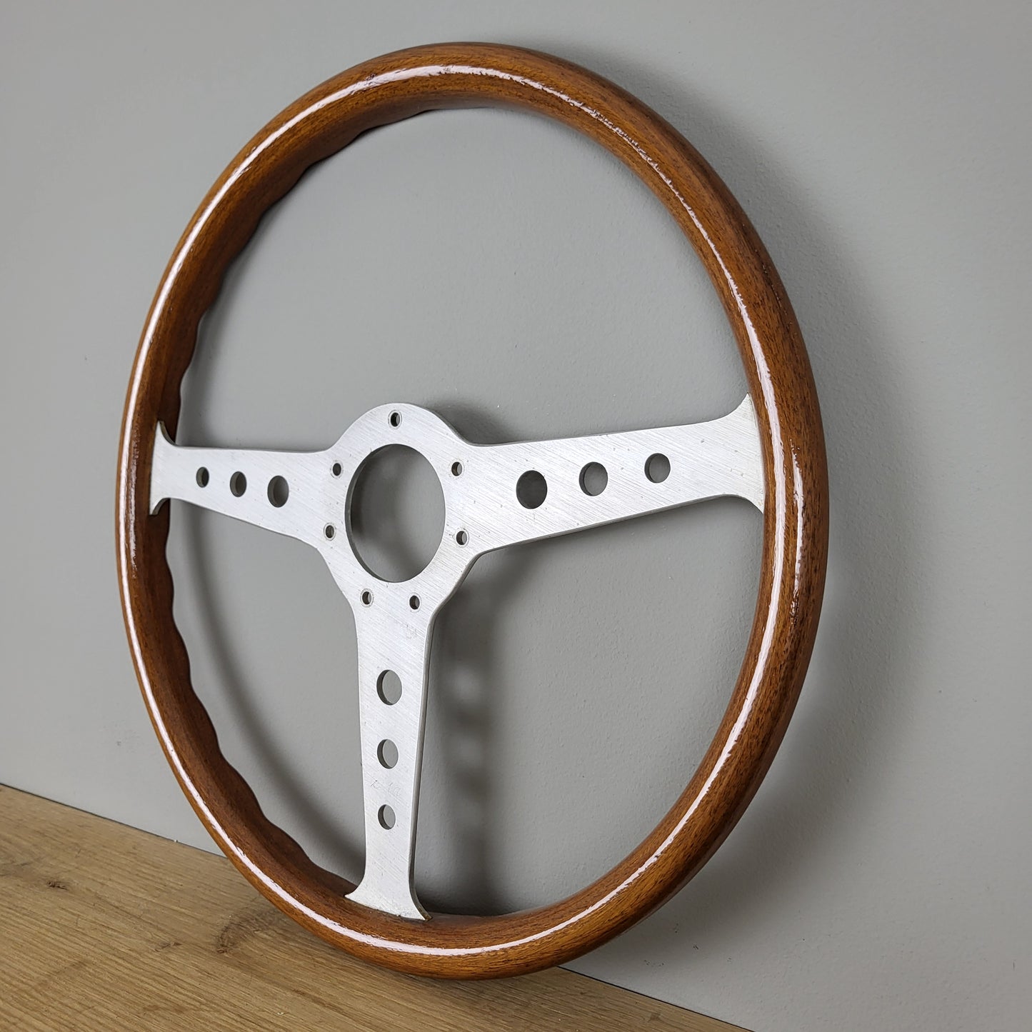 Cisa wooden steering wheel classic 1970s