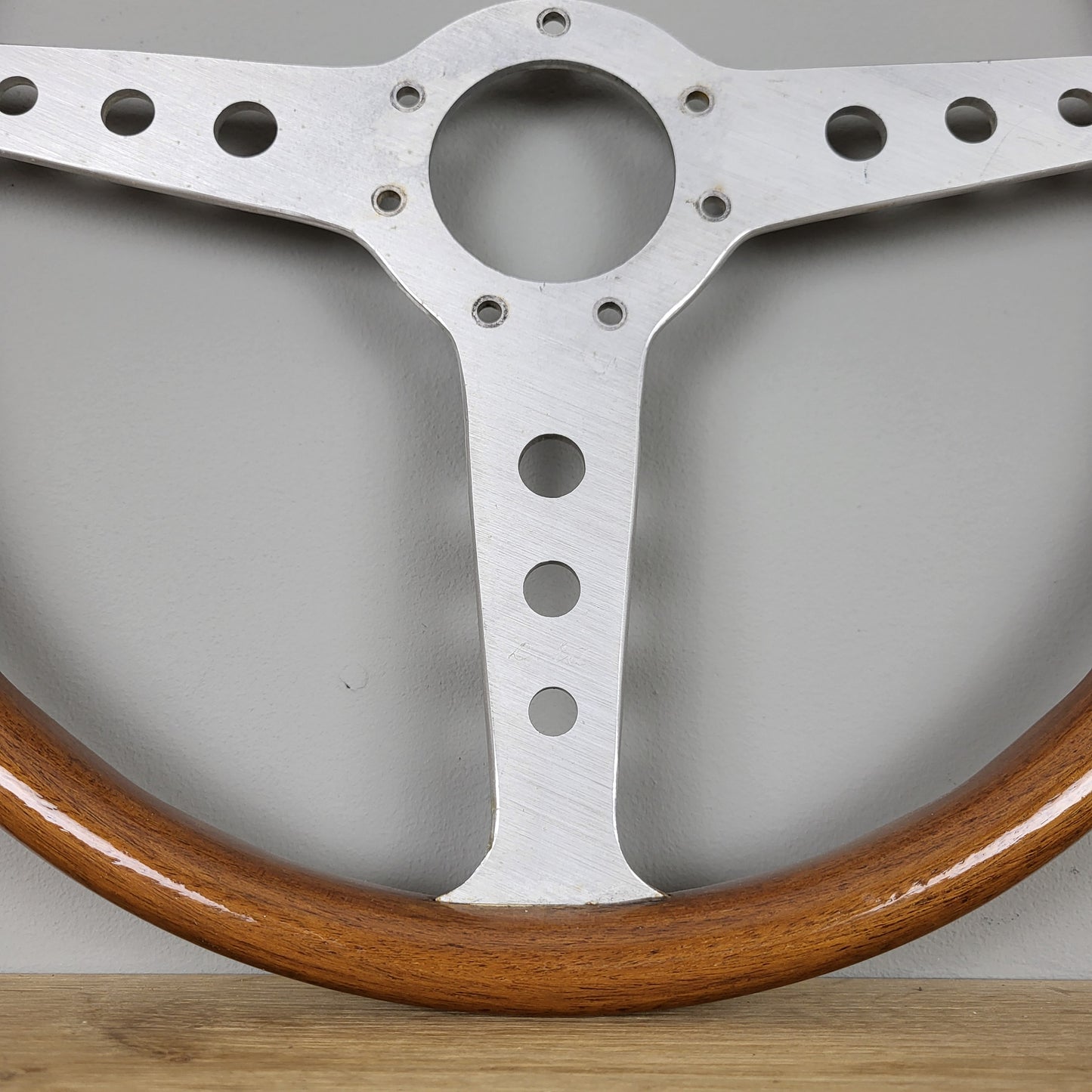 Cisa wooden steering wheel classic 1970s