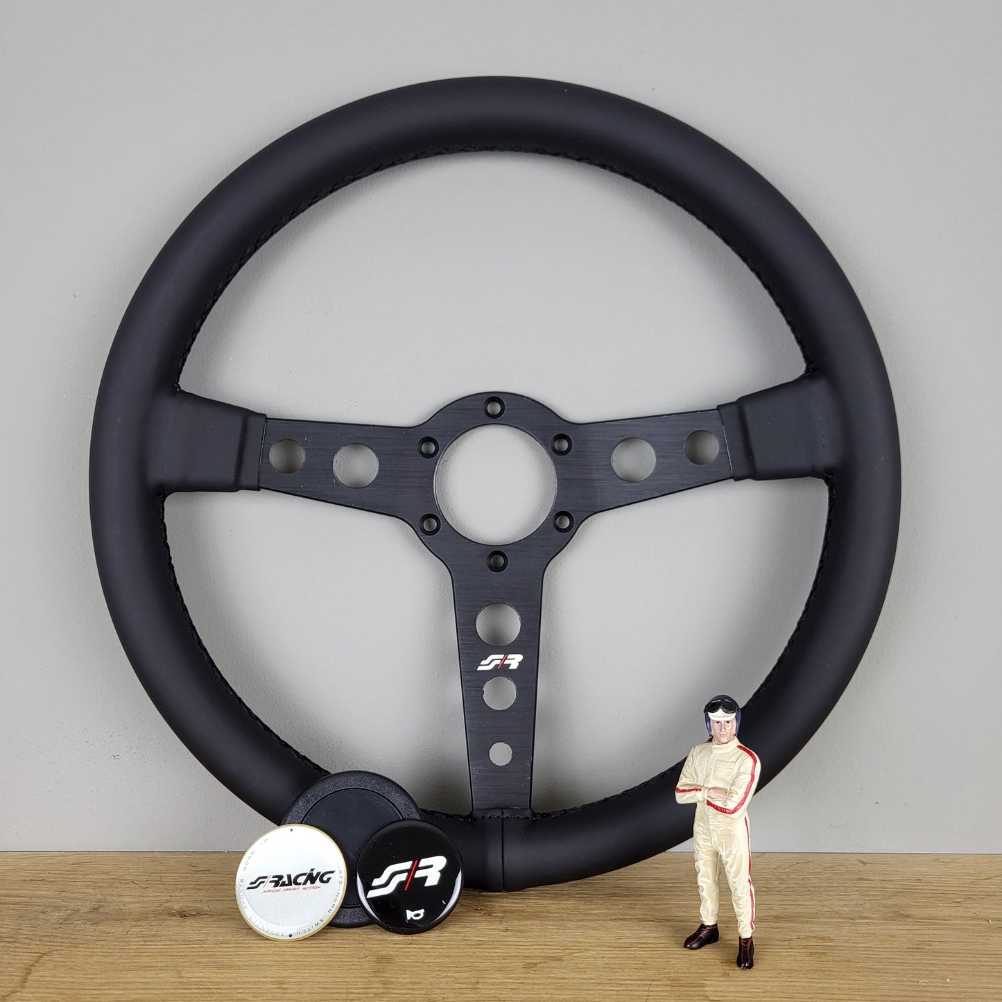 Simoni Racing classic leather steering wheel Grinta (NEW)