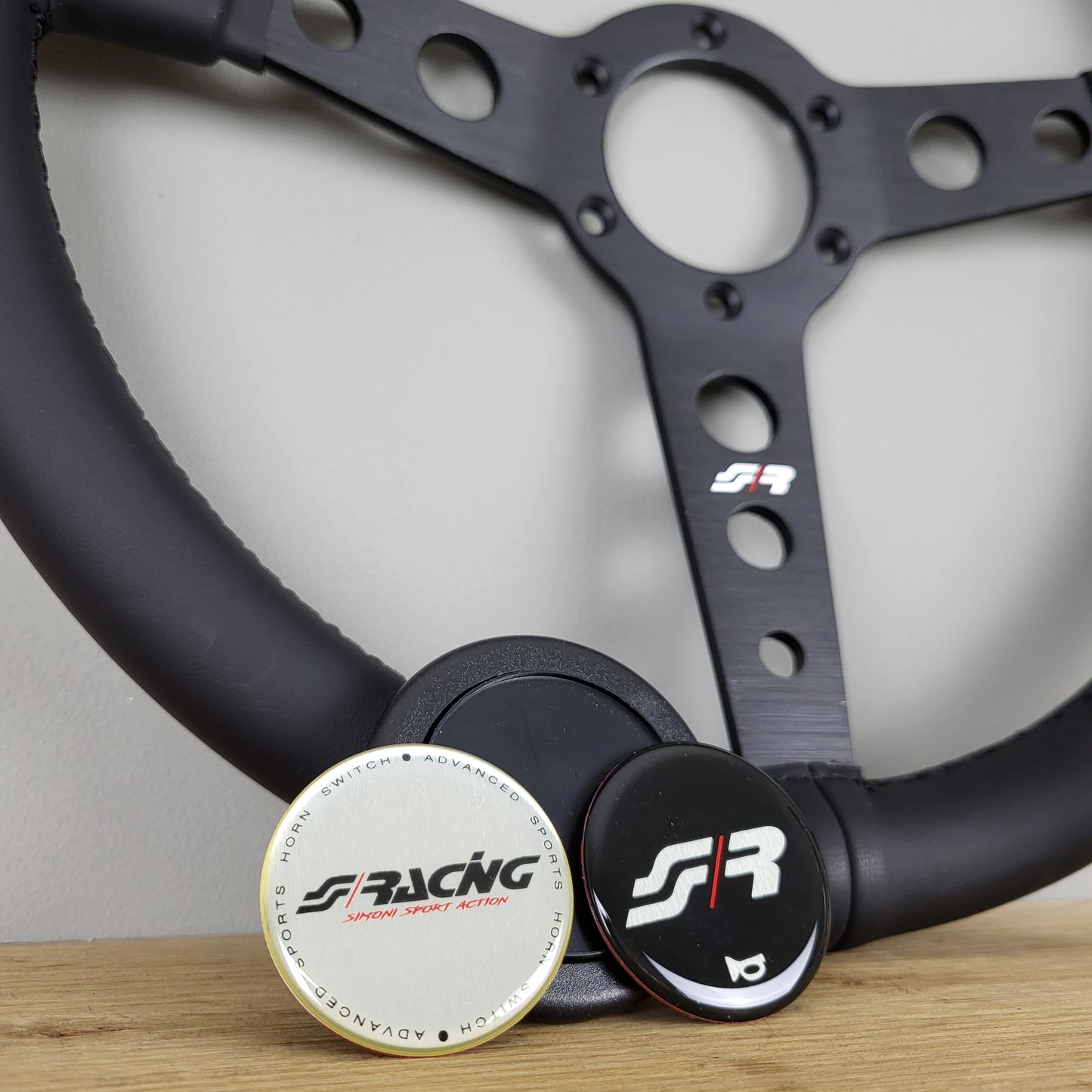 Simoni Racing classic leather steering wheel Grinta (NEW)