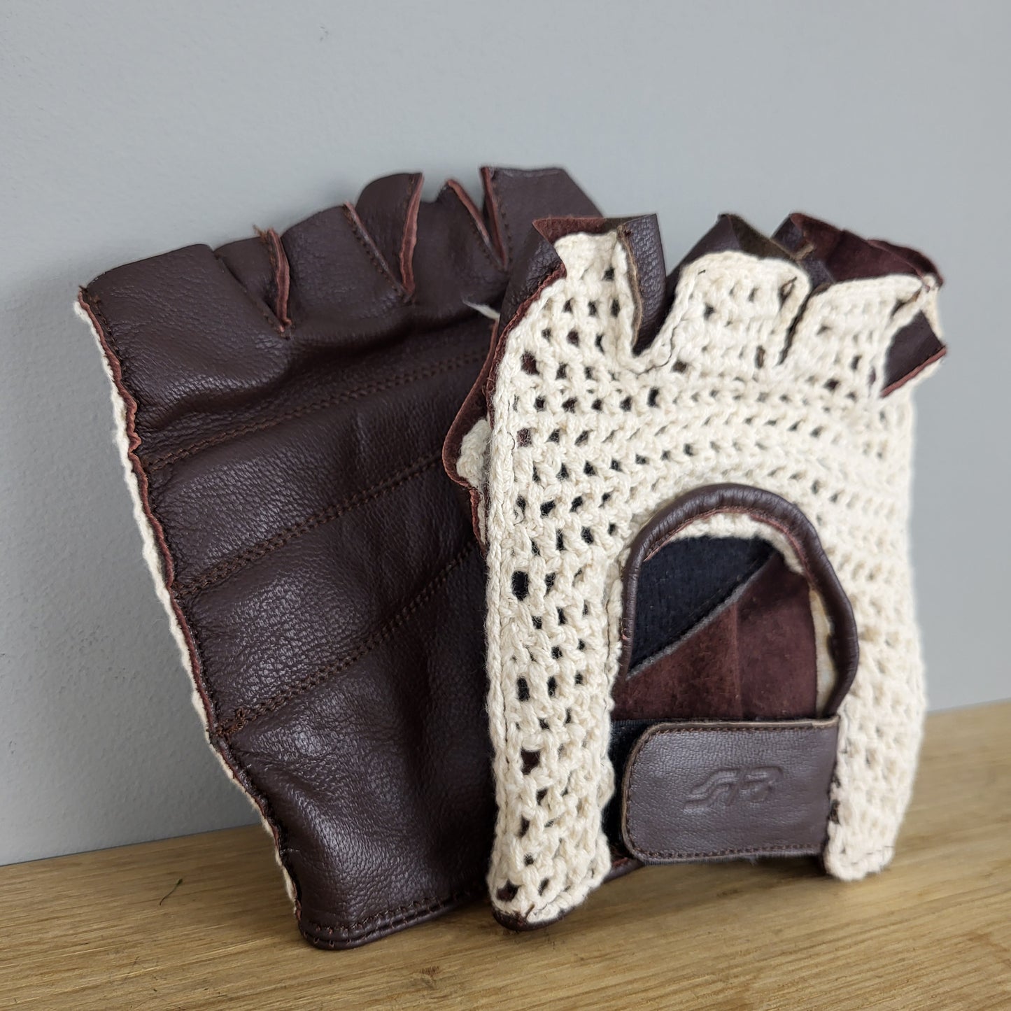 Simoni Racing brown leather driving gloves - size L