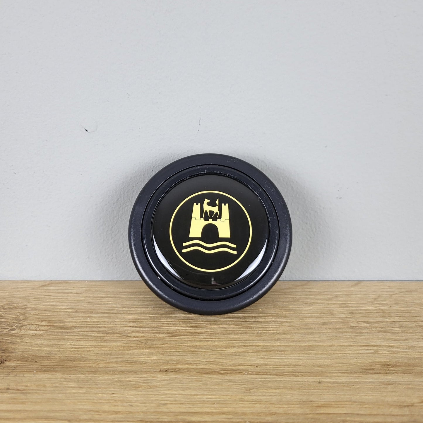 Volkswagen Wolfsburg horn push button - gold on black
