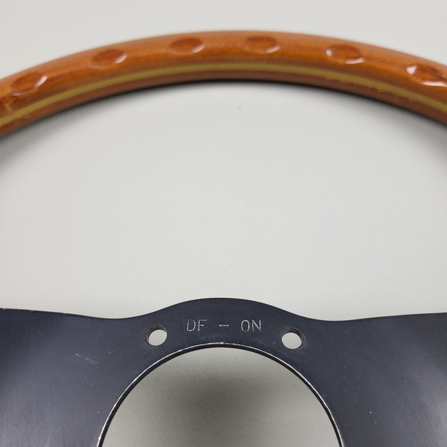 Nardi Classico mahogany wood steering wheel - black spokes (1980)