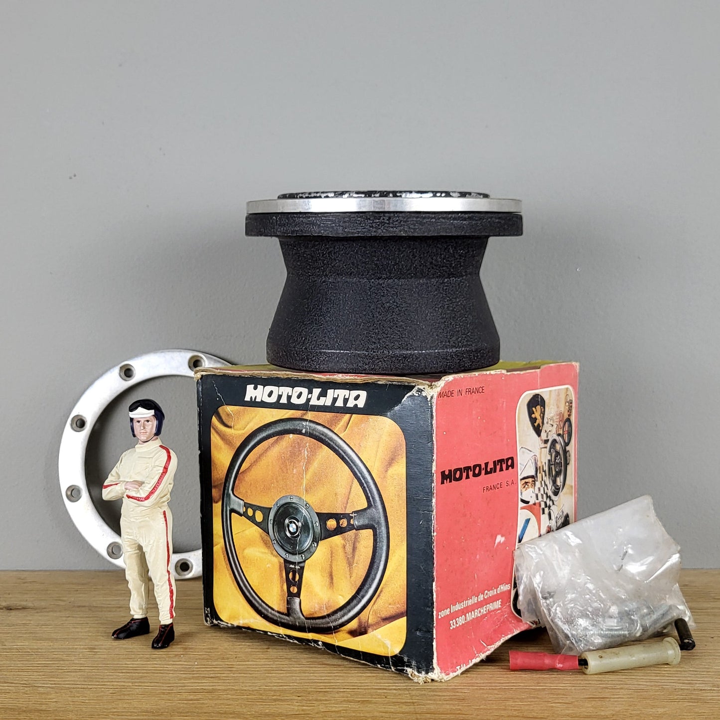 Citroën SM steering wheel hub adapter kit Moto-Lita F23 (NOS)