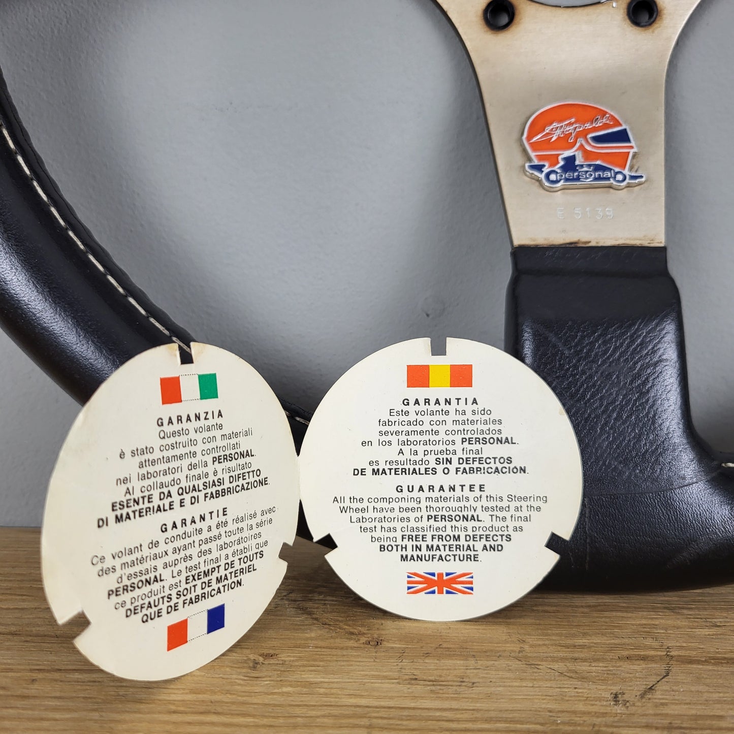 Personal Nardi leather steering wheel Emerson Fittipaldi Signature Series (1977)