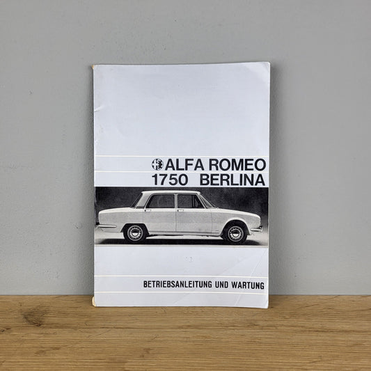 Alfa Romeo 1750 Berlina instruction book (1970)