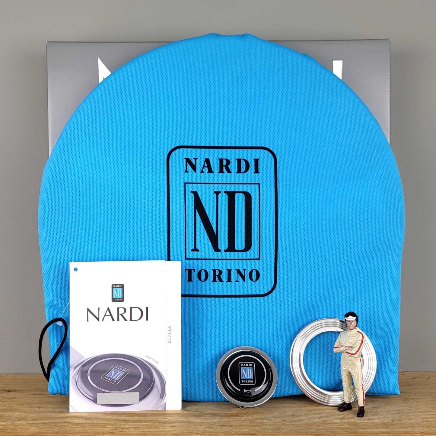 Nardi Classico ND 390 wooden steering wheel - gloss spokes (NEW)
