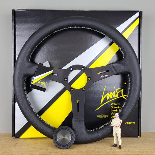 Luisi Mistral 370 black leather steering wheel (NEW)