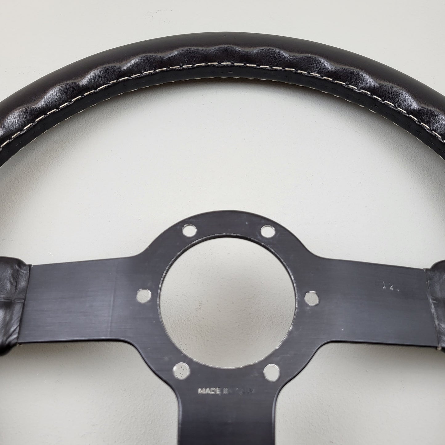 Nardi Techno Evolution black leather steering wheel (1988)