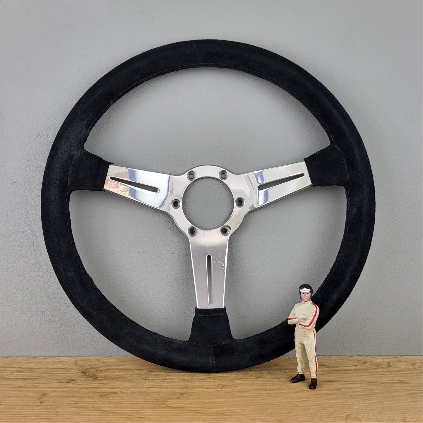 Black leather suede steering wheel racing / rallye / JDM (2020)