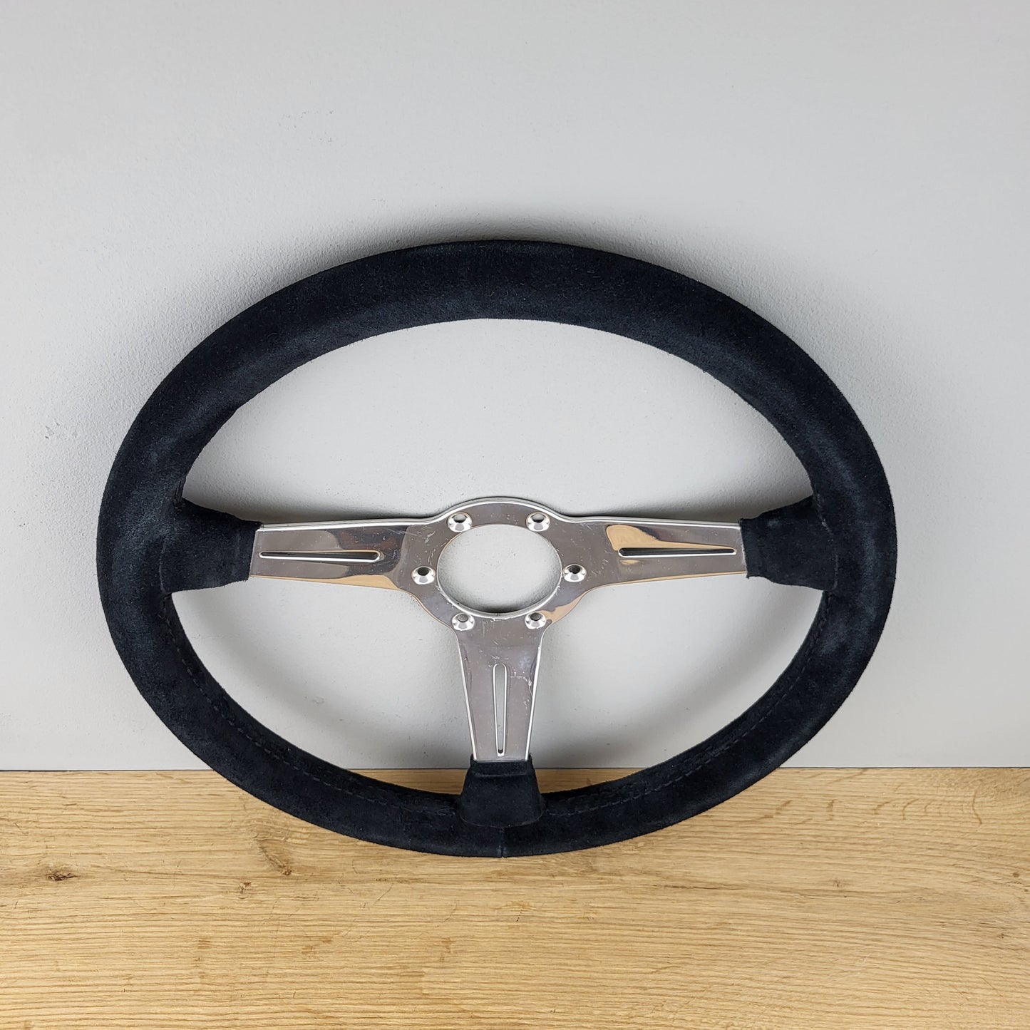 Black leather suede steering wheel racing / rallye / JDM (2020)