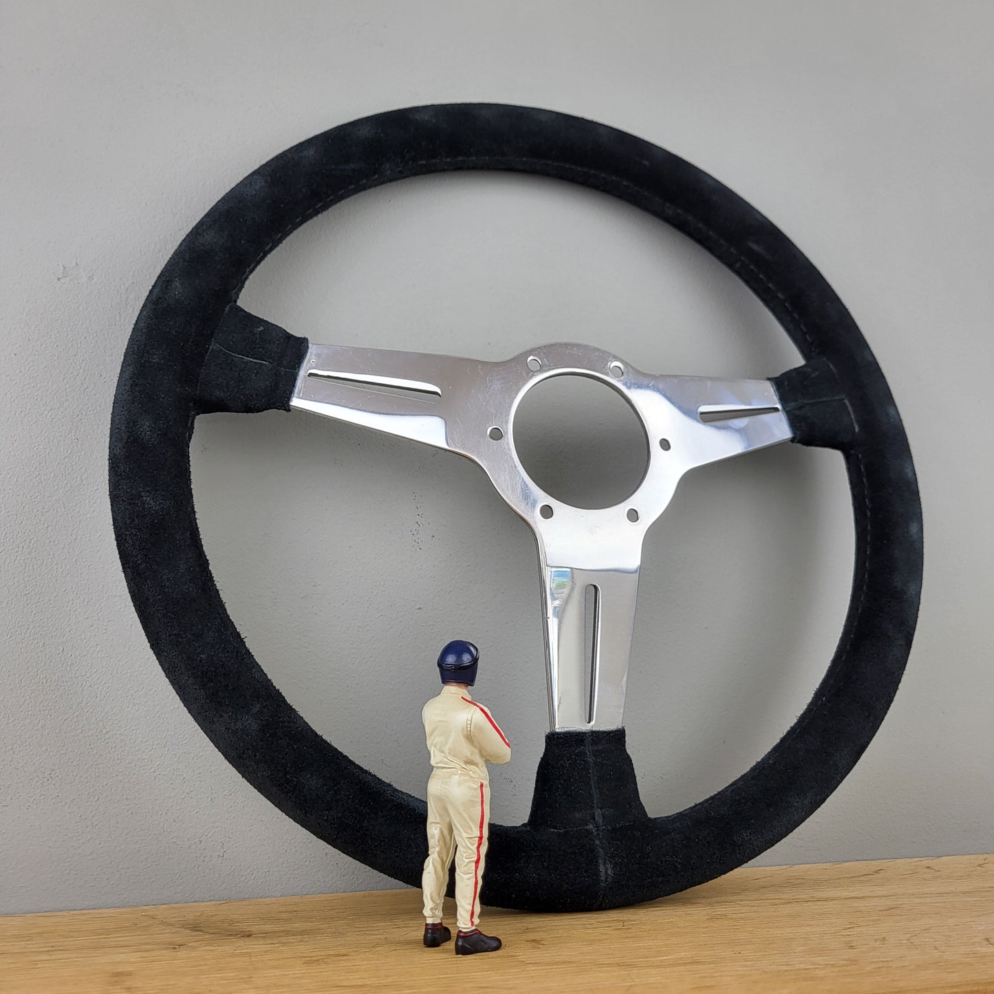 Black leather suede steering wheel racing / rallye / JDM (2020)