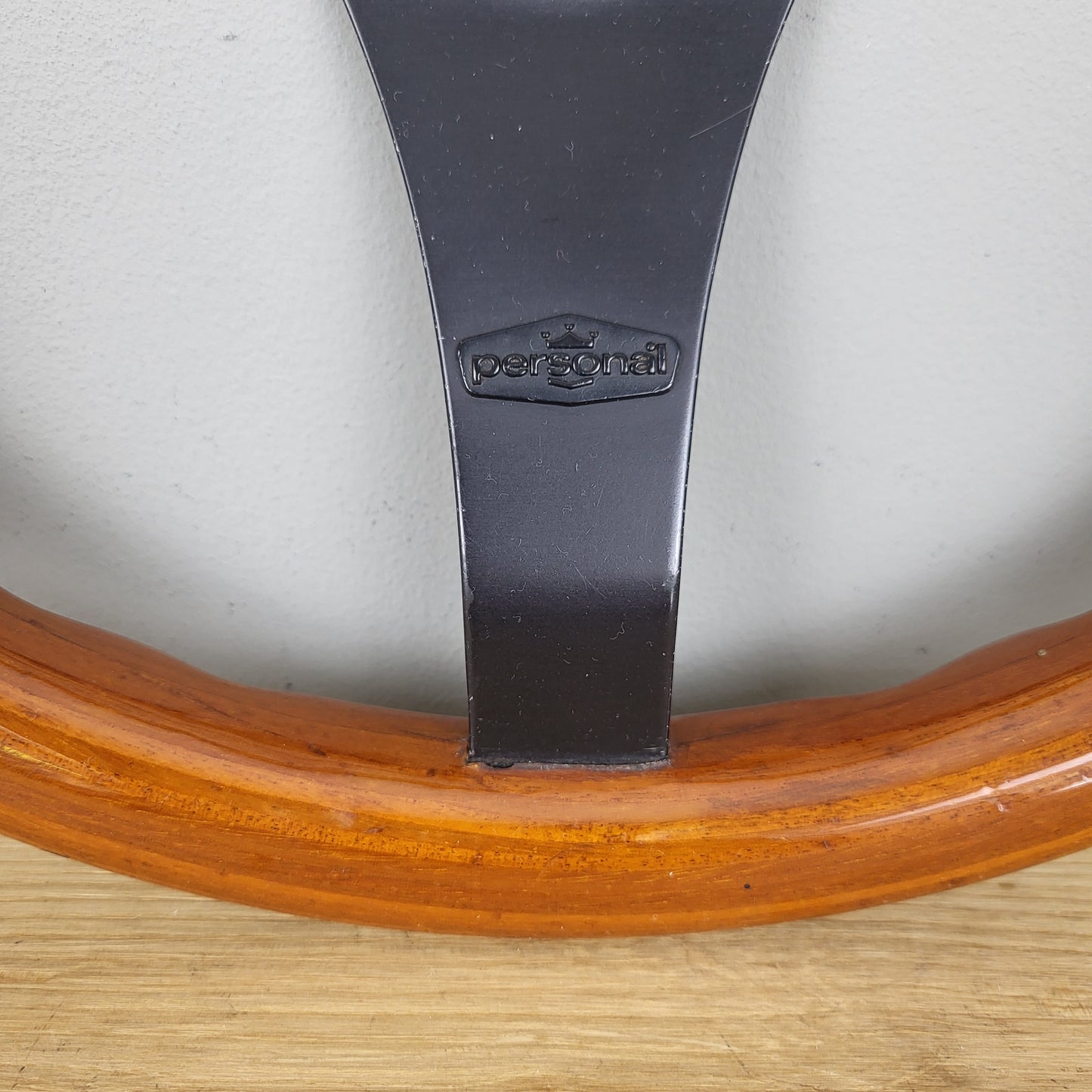 Personal Manta 3 classic three spoke wooden steering wheel (1979)