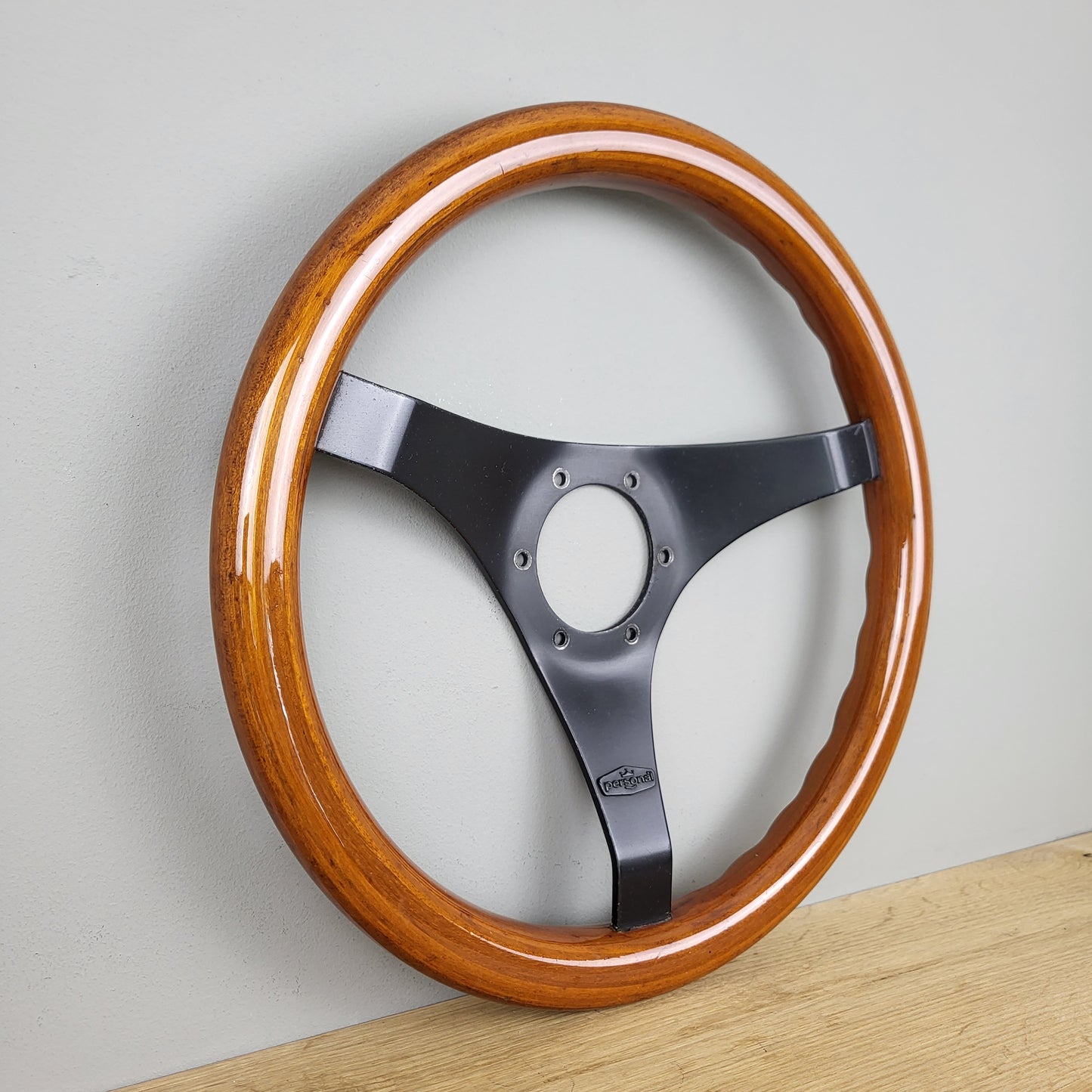Personal Manta 3 classic three spoke wooden steering wheel (1979)