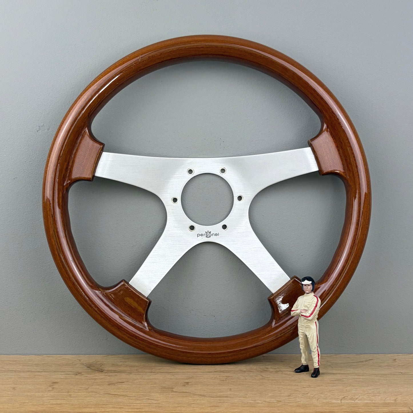 Personal Manta 4 classic three spoke wooden steering wheel (1979)