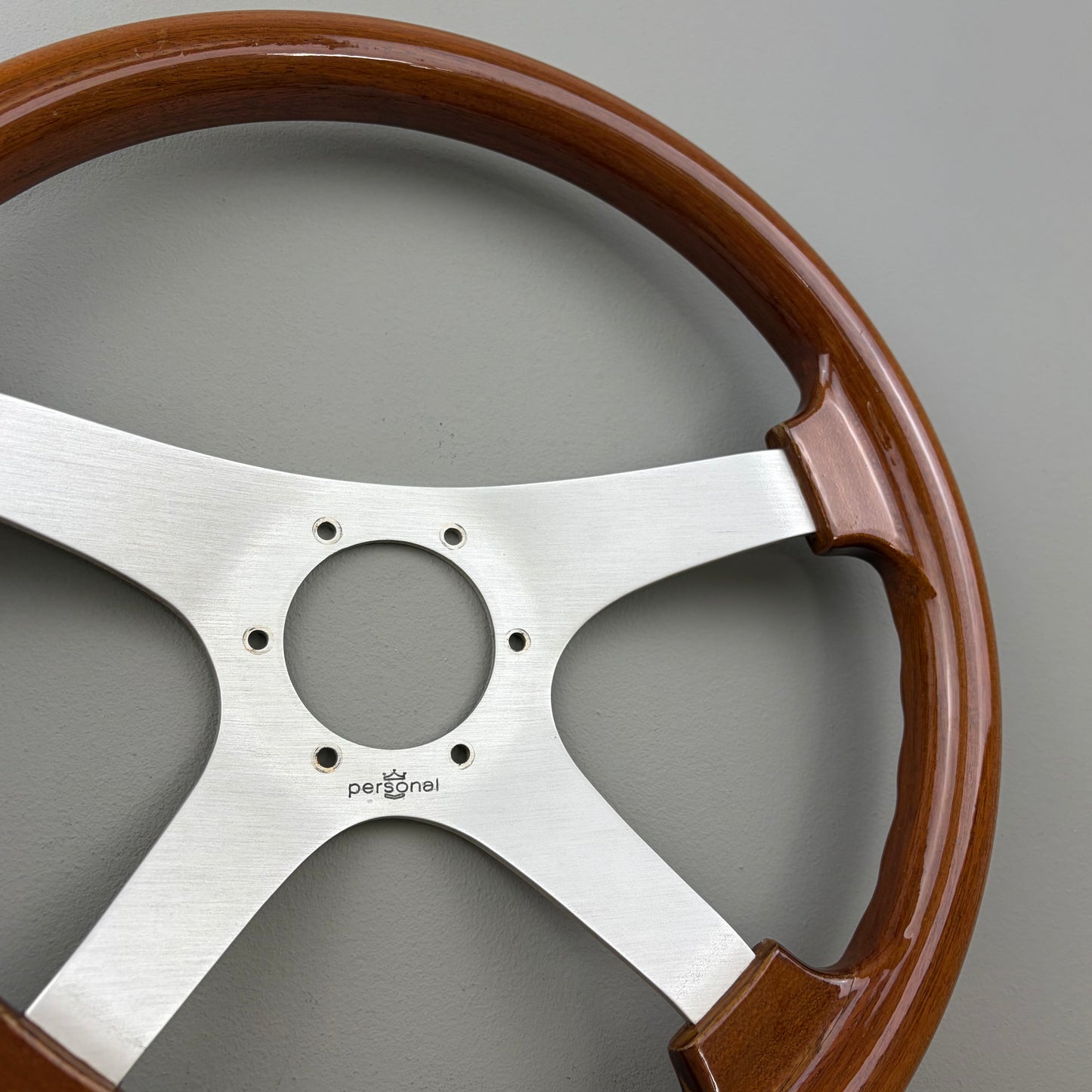 Personal Manta 4 classic three spoke wooden steering wheel (1979)